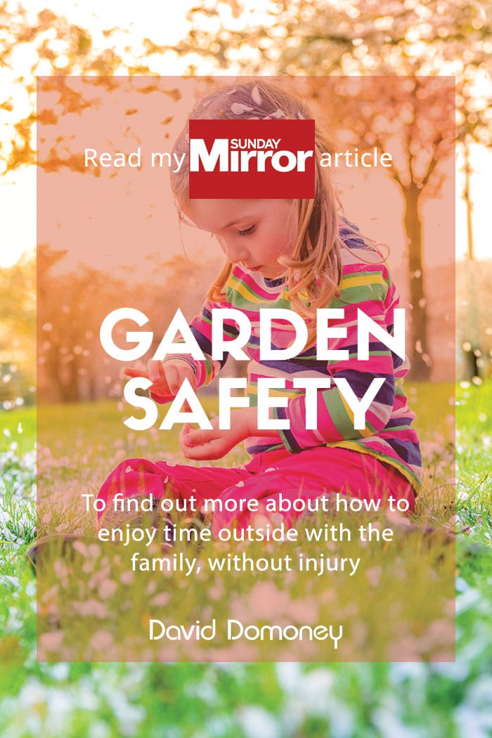 Sunday Mirror article: Garden Safety