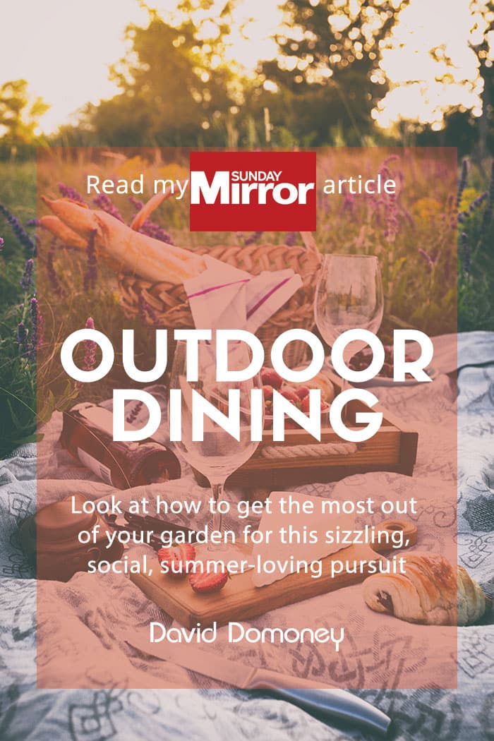 Sunday Mirror article: Outdoor dining