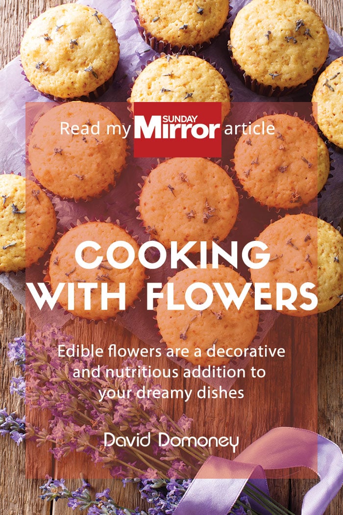 Sunday Mirror article: Cooking with flowers