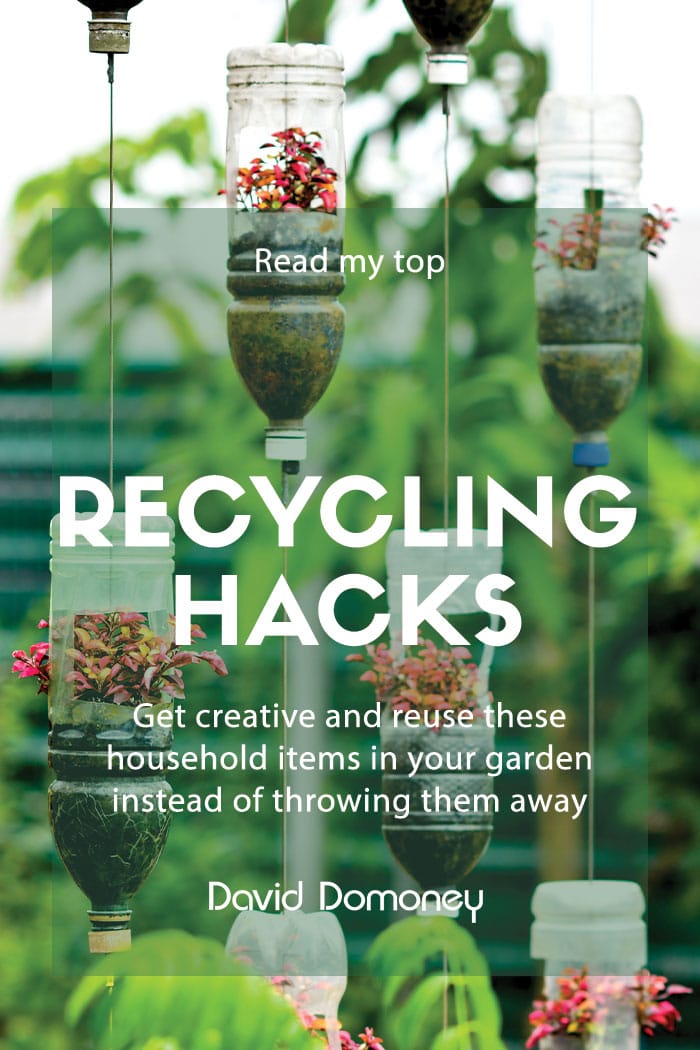 Recycling household items in the garden