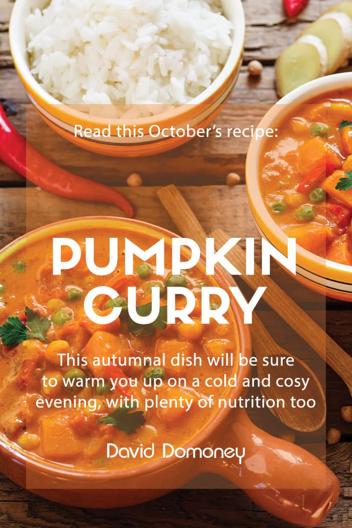 October recipe: Pumpkin curry with chickpeas