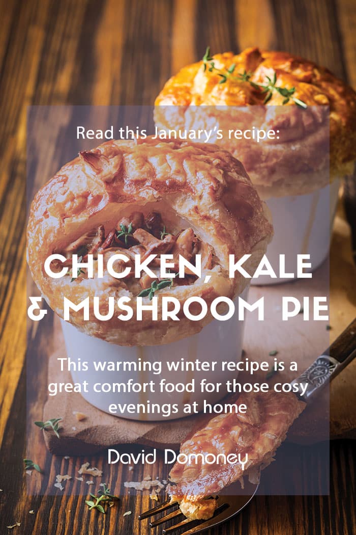 January recipe: Chicken, kale & mushroom pot pie