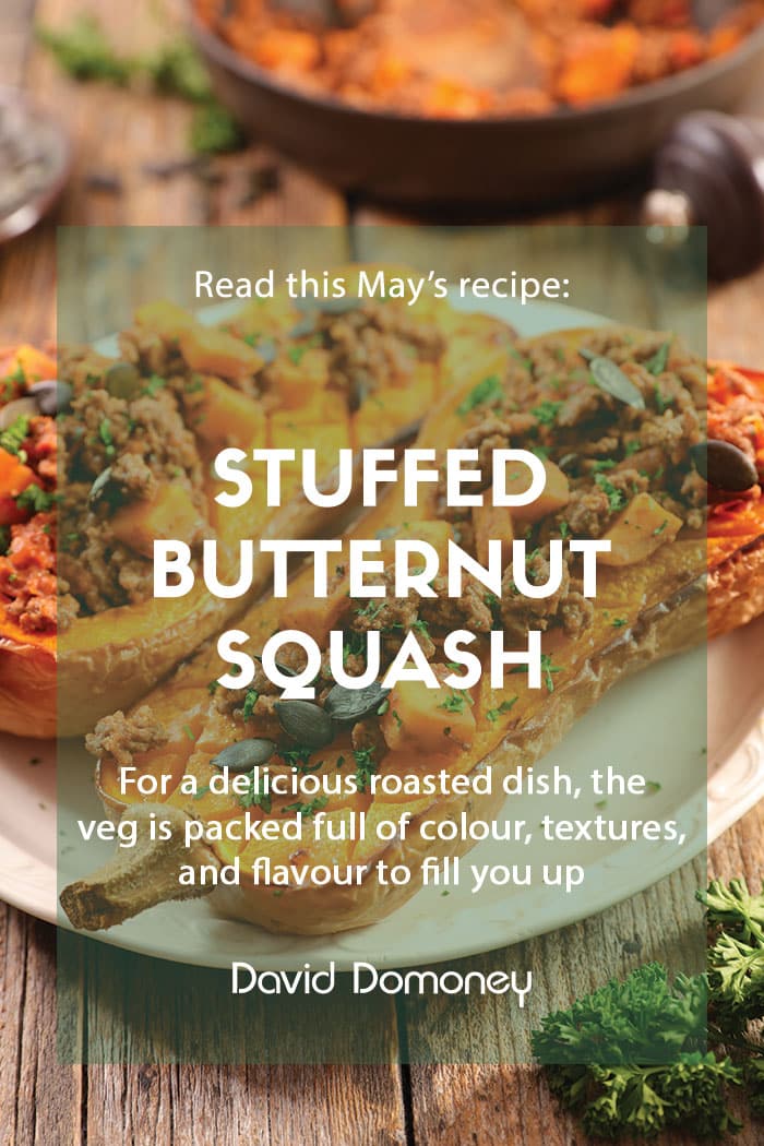 May recipe: Stuffed butternut squash