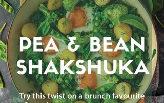 June recipe Pea and broad bean shakshuka