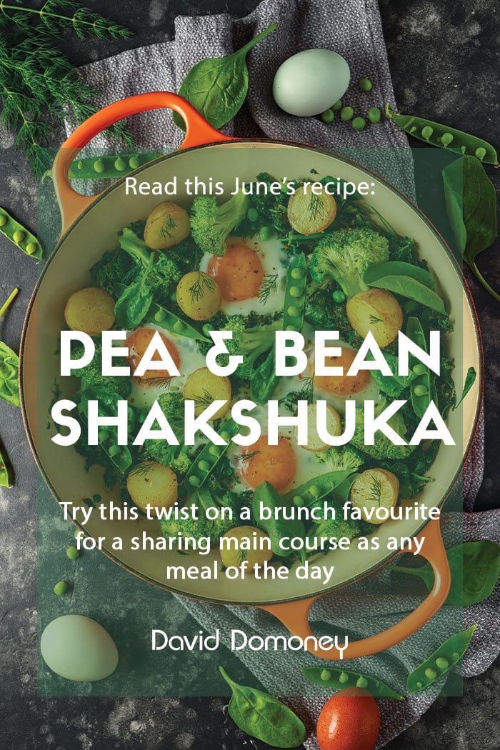 June recipe: Pea & broad bean shakshuka