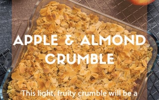 December recipe Apple & almond crumble