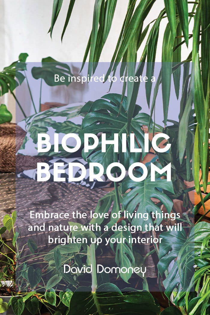 Get a biophilic bedroom design with houseplants