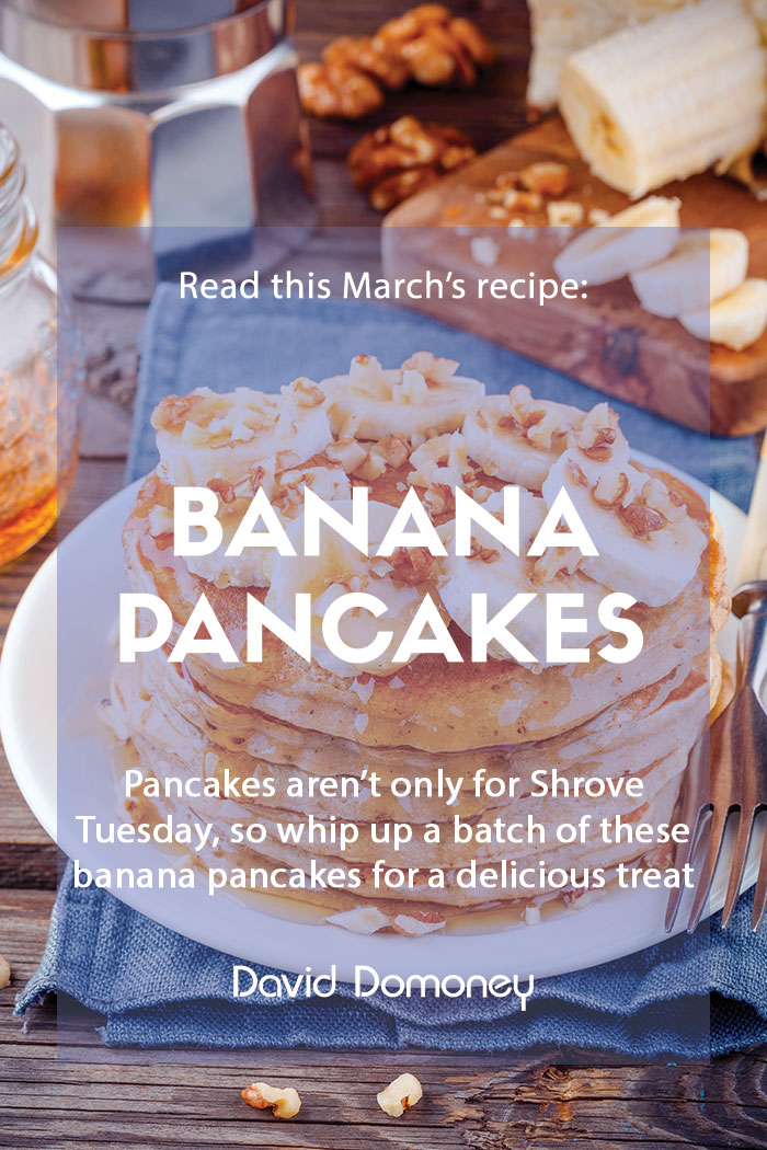 March recipe: Banana pancakes