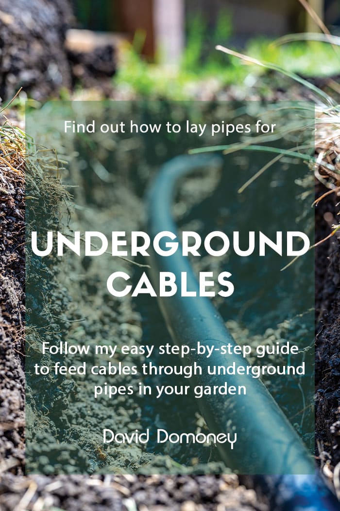 How to lay underground pipes for cables in the garden