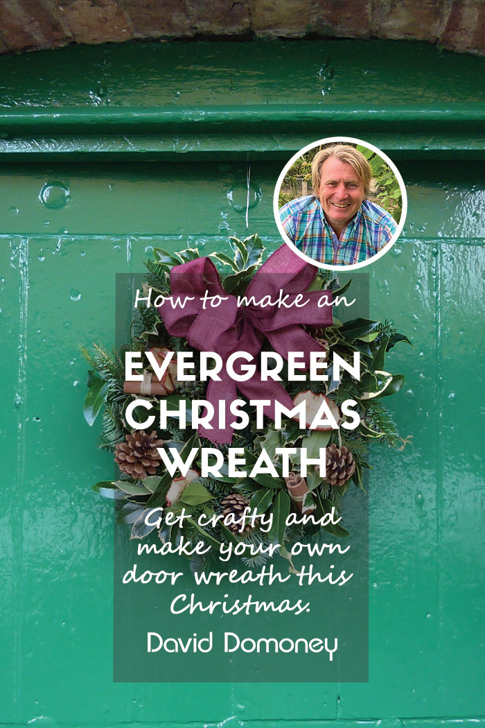 How to make a handmade evergreen Christmas wreath